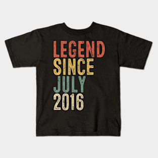 Fun Legend Since July 2016 4th Birthday Gift 4 Year Old Kids T-Shirt